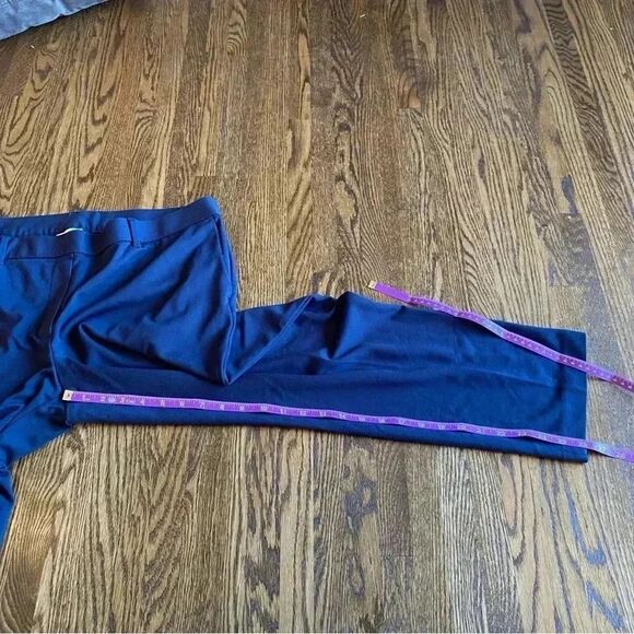 J. Jill Ponte Welt-Pockets Slim Leg Pants large navy blue large pull on elastic - Picture 9 of 9